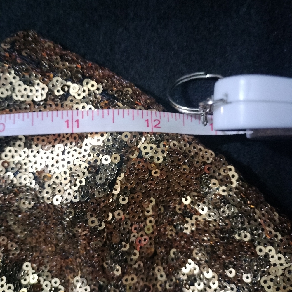 Girls Disney Minnie Mouse Gold Sequin Shift Dress - Picture 10 of 16